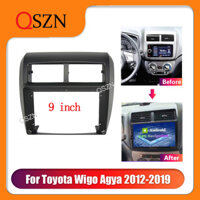 Bộ chuyển đổi bảng điều khiển khung xe 9 Inch Thích hợp cho Toyota Wigo Daihatsu Agya Ayla 2012-2019 DVD Bảng điều khiển âm thanh nổi Bảng điều khiển cài đặt 2 Din