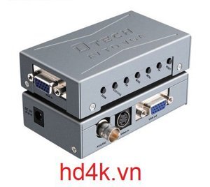 Bộ chuyển đổi BNC/ AV/Svideo to VGA Dtech DT 7003
