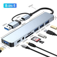 Bộ Chuyển Đổi Bộ Chia USB 8 Trong 2 5Gbps Tốc Độ Cao Truyền Loại C Sang USBOTG USB HUB 3.0 USB C HUB Dock Station Adapter Cho PC Phụ Kiện Máy Tính