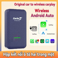 Bộ chuyển đổi Carplay Android Auto không dây Hộp phát nhạc USB trên ô tô được mã hóa Bluetooth Wifi Carlinkit 4.0