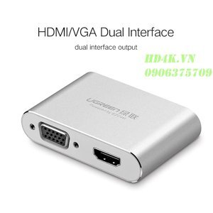 Bộ chuyển đổi cổng đa năng HDMI + VGA cho điện thoại, máy tính bảng Ugreen UG-30522