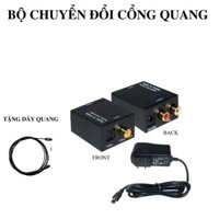 Bộ Chuyển Đổi Cổng Quang Optical Sang Audio Hoa Sen AV (RCA) Cho Ti Vi Tặng Kèm Dây Cáp Quang Âm Thanh