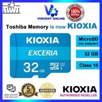 ♥Bộ Chuyển Đổi + Đầu Đọc Thẻ Miễn Phí Thẻ Nhớ Micro SD KIOXIA / Toshiba EXCERIA MicroSDHC 32GB 100% Class 10 UHS-I 100 Chính Hãng MB/giây (Trước Đây Gọi Là Bộ Nhớ Toshiba)