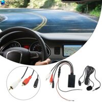 Bộ chuyển đổi đầu nối cáp âm thanh nổi ô tô đa năng 2RCA Music AUX Đen