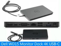 Bộ chuyển đổi Dell WD15 + Adapter 130W – Dell Dock WD15 chuyển USB Type C cho Dell XPS, Latitude, Precision, Macbook, Samsung Mobile