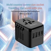 Bộ chuyển đổi du lịch đa chức năng Bộ chuyển đổi ổ cắm 2A2C, Bộ sạc nâng cấp theo tiêu chuẩn Anh, Úc, Châu Âu và Mỹ