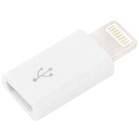 Bộ chuyển đổi dữ liệu và sạc Micro 5 chân USB sang 8 chân (Trắng)