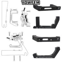 Bộ chuyển đổi gắn phanh đĩa YOWFEM, Phanh trước / sau Bộ chuyển đổi PM / IS lắp đặt phẳng 160mm, Phụ kiện xe đạp đường trường có thể hạn chế Giá đỡ đổi cánh quạt