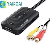Bộ chuyển đổi GLENES AV sang HDMI Cáp RCA sang HDMI 1080P Bộ chuyển đổi cáp liên kết HD độ phân giải cao Bộ chuyển đổi Video RCA Nữ / Nam Bộ chuyển đổi HDMI