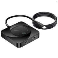 Bộ chuyển đổi hai chiều USB-C Bộ chuyển đổi USB C 2 máy tính USB C KVM Switch 8K @ 60Hz Hỗ trợ truyền dữ liệu HDR 10Gbps PD 100W Sạc 2 cáp USB-C Bao gồm kết nối điện thoại máy tính bảng