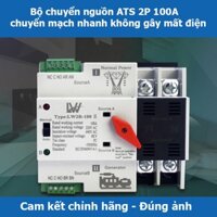 Bộ chuyển đổi hai nguồn điện tự động ATS 2P 100A LW, cầu dao đảo chiều tự động, công tắc đảo chiều