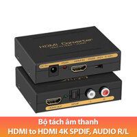 Bộ chuyển đổi HDMI sang HDMI 4K âm thanh Audio R/L 3.5mm, quang Optical