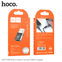 Bộ chuyển đổi Hoco UA17 USB 2.0 sang đầu cái Type C