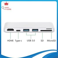 Bộ Chuyển Đổi Hub Type C Sang HDMI / SD TF Card / USB / PD 6 Trong 1 Cho MacBook Pro13 14 16 Air M2 M1 Microsoft Surface