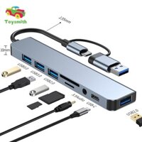 Bộ chuyển đổi Hub USB Type C 8 cổng Hub Laptop Docking Station cho Type C