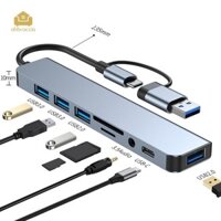 Bộ chuyển đổi Hub USB Type C 8 cổng Hub Laptop Docking Station cho Type C