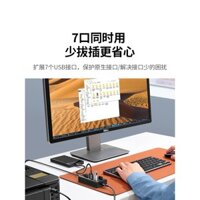 Bộ chuyển đổi hub USB UGREEN, bộ chuyển đổi đa cổng một sang bảy cho máy tính, laptop, ổ flash USB ngoài, cáp nối dài, ổ cắm đa chức năng, bộ chia 7 cổng, trạm nối USB, điều khiển nhóm đa cổng