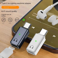 Bộ chuyển đổi IOS Nữ sang Type C Nam cho Xiaomi Huawei POCO Bộ chuyển đổi tai nghe có dây OTG USBC sang Light-(ning Tai nghe Âm thanh AUX