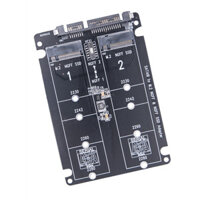 Bộ chuyển đổi kép NGFF sang SATA 2 cổng M.2 SATA SSD B Key sang SATA3.0 Bộ chuyển đổi bảng nâng 6Gbps cho 2230 2242 2260 2280 M2 SSD cho PC