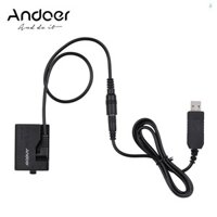 Bộ chuyển đổi khớp nối DC pin giả Andoer ACK-E10 5V (Thay thế cho LP-E10) Tương thích với Canon EOS Rebel T3 / T5 / T6 / T7 / T100 / Kiss X50 / Kiss X70 / 1100D / 1200D / 1300D / 2000D / 4000D