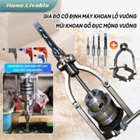Bộ chuyển đổi lỗ vuông,hích hợp sử dụng cho cả máy khoan bàn và máy khoan cầm tay,Làm bằng thép,sử dụng khung tenon