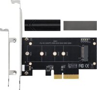 Bộ chuyển đổi M.2 SSD sang PCI-e với tản nhiệt mạnh mẽ và tương thích giao diện PCI-e X4, X8, X16, dành cho M-Key M.2 SSD kích thước 2230, 2242, 2260, 2280 (bao gồm gói)
