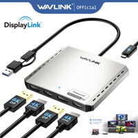 Bộ chuyển đổi màn hình đa năng WAVLINK Quad 4K Dual 8K với DisplayLink DL7400 85W Sạc ngược hỗ trợ nhiều màn hình