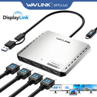 Bộ chuyển đổi màn hình đa năng WAVLINK Quad 4K @ 60Hz - Ra mắt toàn cầu với DisplayLink DL7400, 4 cổng HDMI, có sạc ngược 85W, hỗ trợ nhiều màn hình