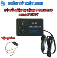 Bộ Chuyển Đổi Nguồn DC 12V/24V Sang Điện DC 220V+Dây Tẩu Kẹp Bình Ắc Quy - 3000AP + dây