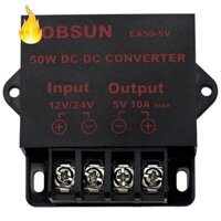 Bộ Chuyển Đổi Nguồn Đèn LED Quảng Cáo 24V/12V Sang 5V 10A 50W Cho Xe Hơi