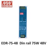 Bộ Chuyển Đổi Nguồn Điện Công Nghiệp Gắn Thanh DIN AC220V->DC48V 75W 1.6A EDR-75-48 (MEAN WELL)