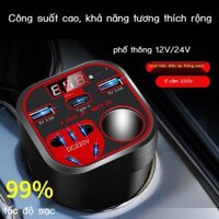 Bộ chuyển đổi nguồn điện 12V24V sang 220V gắn trên xe Bộ sạc ổ cắm xe tải đa chức năng