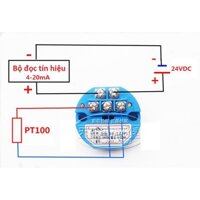 Bộ chuyển đổi nhiệt độ PT100 4-20mA / 0-100/ 0-200/ 0-400 độ