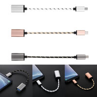 Bộ Chuyển Đổi OTG Dây Cáp Nhôm Hợp Kim Bện Micro USB Đầu Đực Thành Đầu Cái 1 Pcs