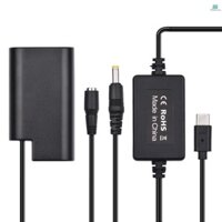 Bộ chuyển đổi PD Cáp USB Type-C sang DMW-DCC16 Pin giả Bộ ghép DC DMW-BLJ31 Thay thế cho Panasonic LUMIX S1 S1M S1R S1RM S1H MallcenTOP1