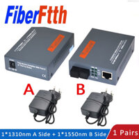 Bộ chuyển đổi phương tiện quang học bằng sợi Gigabit HTB-GS-03 A & B1000Mbps Bộ nguồn SC sợi đơn