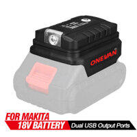 Bộ Chuyển Đổi Pin Cho Makita 18V Li-ion Pin Sạc Điện Thoại Sạc USB Cổng Đầu Ra Bộ Chuyển Đổi Với Đèn LED Làm Việc