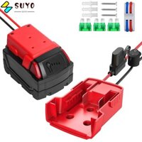 Bộ chuyển đổi pin Lithium SUYO, Bộ chuyển đổi pin 12 dây AWG 5V-150V 18V, Phụ kiện RC an toàn ABS Dễ dàng lắp đặt Bộ chuyển đổi pin cho pin Milwaukee M18