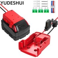 Bộ chuyển đổi pin YudhUI 18V, Bộ chuyển đổi pin Lithium ABS 12 dây AWG, Phụ kiện RC 5V-150V an toàn Dễ dàng lắp đặt Bộ chuyển đổi pin cho pin Milwaukee M18