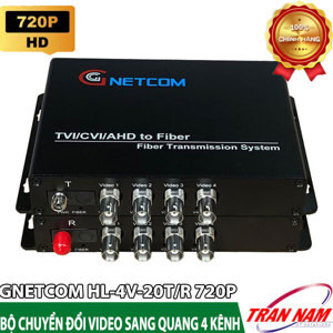 Bộ chuyển đổi quang 4 kênh cho camera HL-4V-20T/R-720/960P