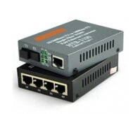 Bộ chuyển đổi quang điện 1 sợi quang 4 cổng RJ45 Converter NET-LINK HTB-3100/HL-SF1004D