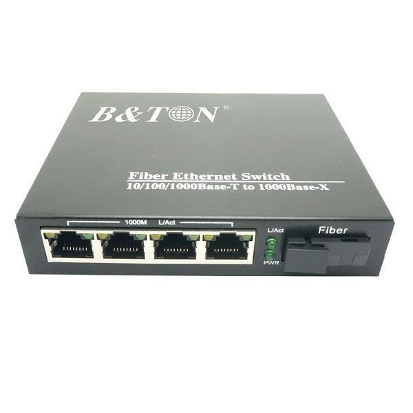 Bộ chuyển đổi quang điện Media Converter Unmanaged Fiber Switch BTON BT-914SM-20