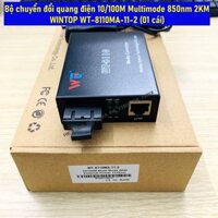 Bộ chuyển đổi quang điện 10/100M Multimode 850nm 2KM WINTOP WT-8110MA-11-2 (01 cái)