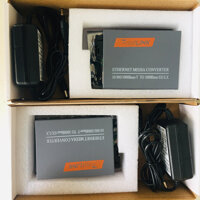 Bộ chuyển đổi quang điện Gigabit 101001000M 1 sợi quang Converter Netlink HTB-4100AB  2 thiết bị - Hàng nhập khẩu