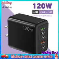 Bộ chuyển đổi sạc nhanh DRO _ Bộ chuyển đổi sạc 120w Bộ sạc Type-c sạc nhanh 120w cho điện thoại di động Bộ sạc đa cổng Pd / usb công suất cao với phích cắm an toàn cho khu vực Đông Nam