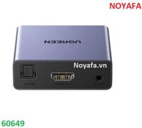 Bộ chuyển đổi tách âm thanh HDMI ra HDMI kèm Audio 3.5mm và Optical (SPDIF) Ugreen 60649 cao cấp