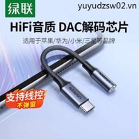 Bộ chuyển đổi tai nghe Lvlian typec Thích hợp cho Apple 16promax Huawei iPadPro Xiaomi Samsung Điện thoại di động Máy tính bảng DAC Chip Cable Bộ chuyển đổi HiFi sang giắc cắm tai nghe 3,5 mm