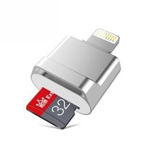 Bộ chuyển đổi thẻ nhớ MicroDrive 8pin sang thẻ TF Mini iPhone & iPad TF Card Reader, Dung lượng: 32GB (Bạc)