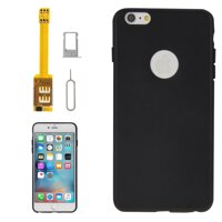 (Bộ chuyển đổi thẻ SIM kép + Vỏ TPU + Giá đỡ khay + Giá đỡ khay thẻ Sim Đẩy khóa pin) Đối với iPhone 6s Plus 4 trong 1