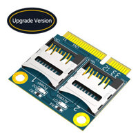 Bộ chuyển đổi thẻ TF kép JMT Mini PCI-E với giá đỡ mở rộng kim loại Hỗ trợ kích thước nửa và kích thước đầy đủ cho máy tính xách tay